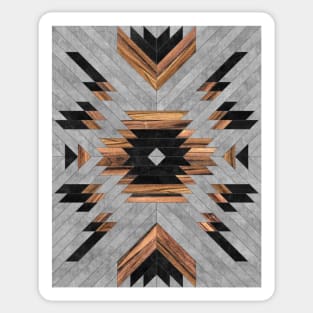 Urban Tribal Pattern No.6 - Aztec - Concrete and Wood Sticker